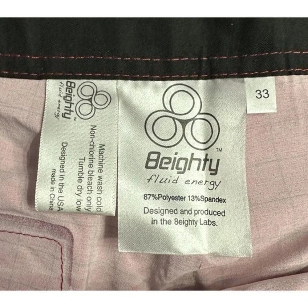 NWT 8eighty Hurricane Mens P-D880 Red Board Shorts Swimming Trunks Size 33